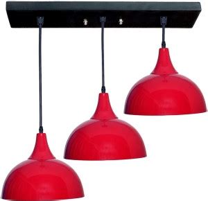 GAUVIK GAU-CLUSTER HANGING RED LINEAR THALI Cluster Pendant Light ...