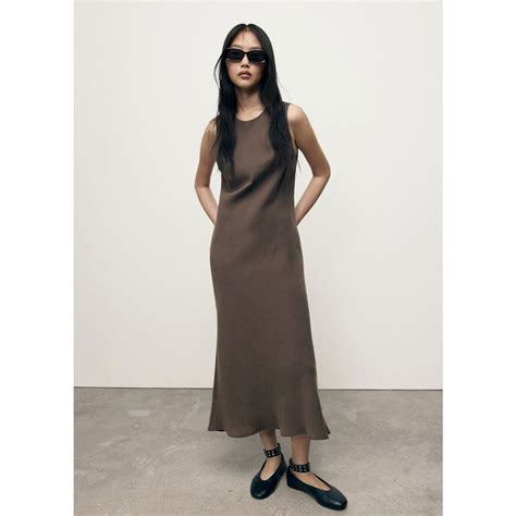 マンゴ MANGO ロングワンピース .-- CAVA （ブラウン） -靴＆ファッション通販 ロコンド〜自宅で試着、気軽に返品