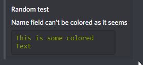Image result for Color Code in Discord Embed