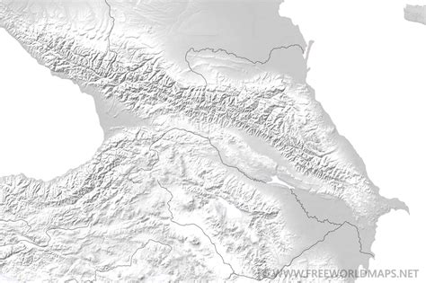 Caucasus Mountains Map