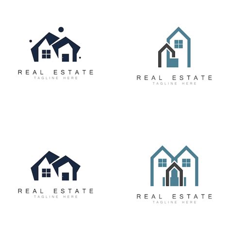 Real estate business logo vector illustration design | Premium Vector