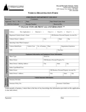 Fillable Online juneau Please type or print all information - City and ...