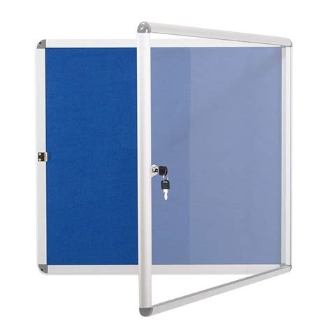 Provizon® Lockable Cover Notice Board, Bulletin Board, Pin Fabric ...