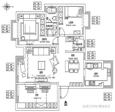 混搭风格一居室170平米房子装修效果图-新奥洋房-业之峰装饰北京分公司
