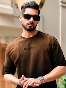 MANIAC Printed Men Round Neck Brown T-Shirt - Buy MANIAC Printed Men ...