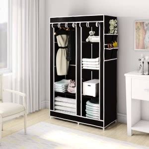 Sasimo 2 Door 6 Shelf Fabric PP Carbon Steel Collapsible Wardrobe Price ...