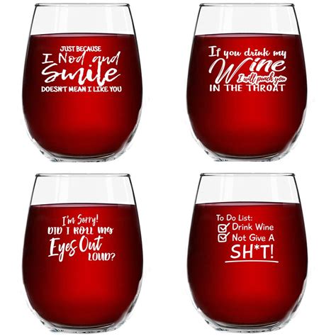 Susquehanna glass wine wisdom stemless wine glass set of four – Artofit