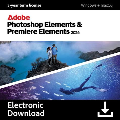 Adobe Photoshop 2026 & Premiere Elements 2026 | 3-year licence | Email ...