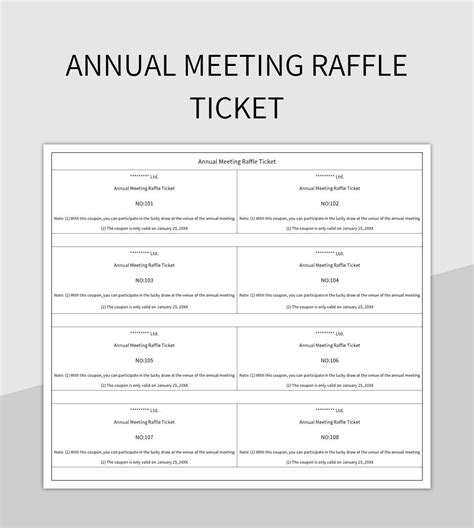 Free Raffle Tickets Templates For Google Sheets And Microsoft Excel ...