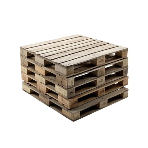 Wooden pallets isolated on white background | Premium Photo