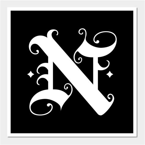Letter N Cool Vintage Design Gift by super-fresh-art | Graffiti alphabet, Graffiti lettering ... - Cool N Font
