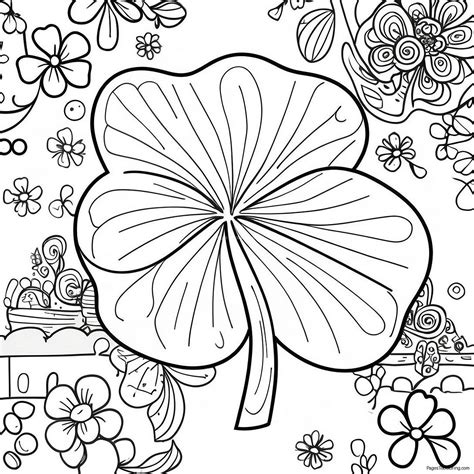 Shamrock Coloring Page (3401-2814)