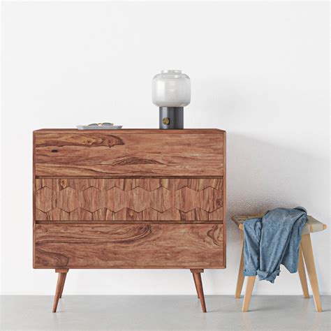 Mongoose Chest of Drawers - Sheesham Wood Mid-Century Dresser | Ramgarh ...