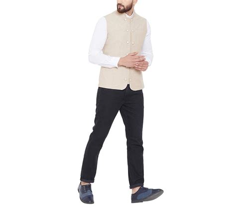 Buy HYPERNATION Men's Cotton Waistcoat(Beige; S) at Amazon.in