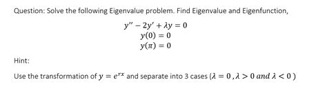 Image result for Eigenvalue Problem Solutions