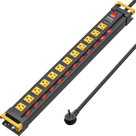 Amazon.com: 12 Outlet Long Heavy Duty Power Strip with Individual ...