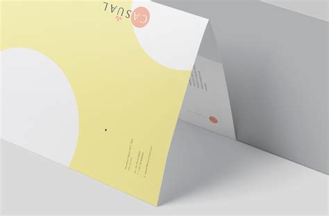 Floating Bi-Fold Flyer Mockup – Unique Branding Display | ZippyPixels