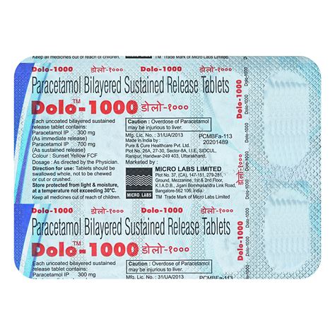 Dolo 1000 mg Tablet | Uses, Side Effects, Price | Apollo Pharmacy
