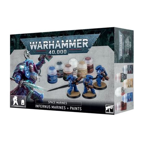 Warhammer 40.000: Space Marines, Infernus Marines + Paints Set. Ref: 60 ...