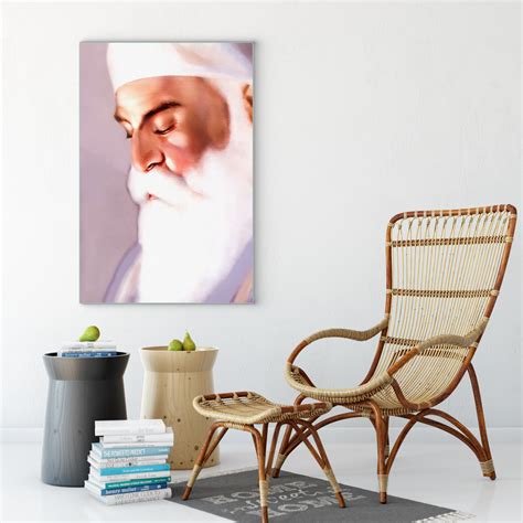 Sri Guru Nanak Dev Ji Glass Wall Painting – Flair Glass