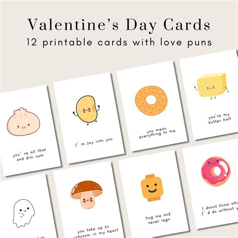 Printable Valentine's Day Cards | Valentine Love Puns | Funny Valentine ...