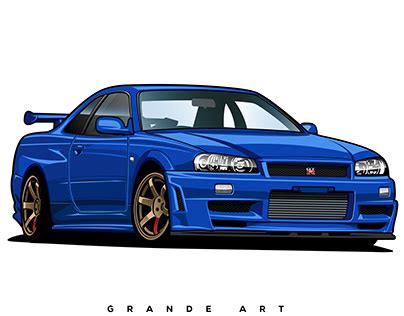View 16 Nissan Skyline Gtr R34 Cartoon - bitflwasush