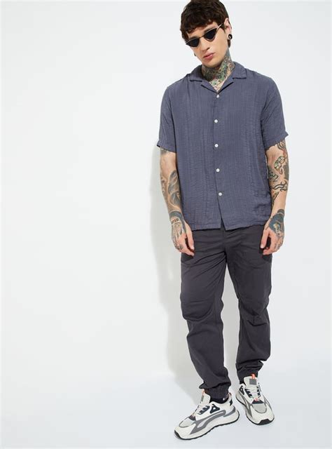 Buy URB_N Men Textured Regular Fit Resort Shirt Online at just Rs. 899. ...