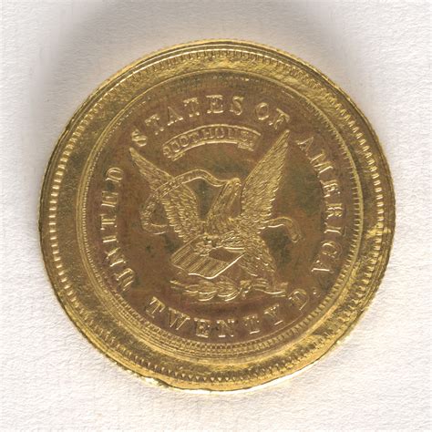 50 Dollars, United States Assay Office of Gold, United States, 1853 | Smithsonian Institution