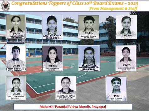 Maharshi Patanjali Vidya Mandir - Class X Board Result 2023