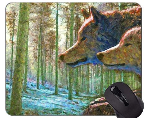 MIKKA Gaming Mouse Pad,Wolfs Animal Head Office Mouse Pad 3735 - Buy ...