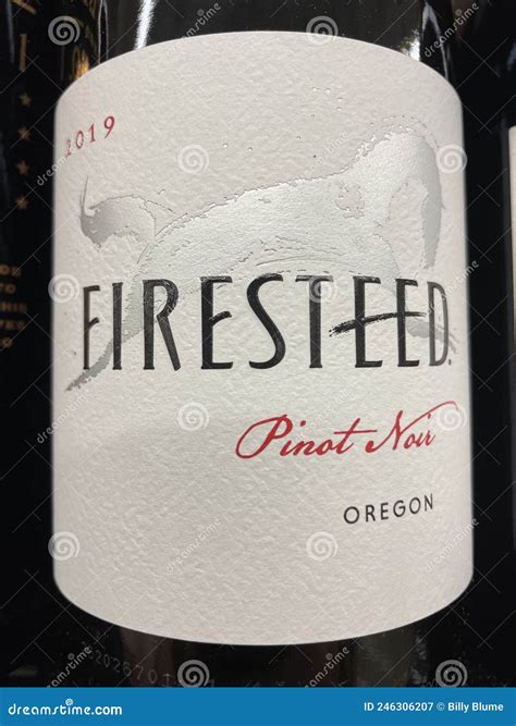 Wine on a Retail Store Shelf Firesteed Pinot Noir Editorial Photography ...