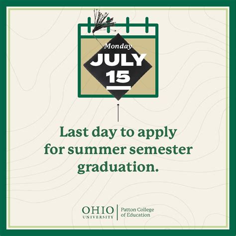 Take note: Monday, July 15, is the last day to apply for graduation for ...