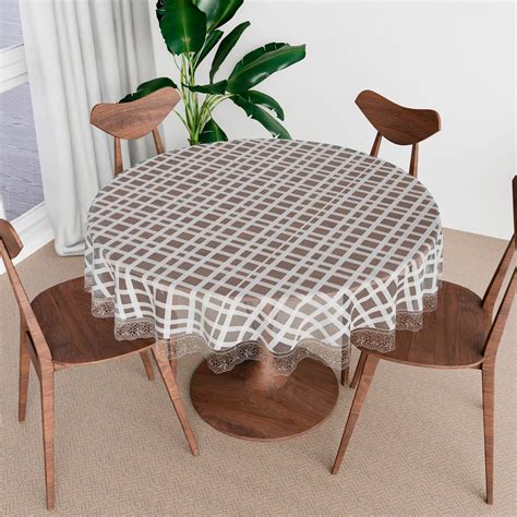 Buy Kuber Industries Round Table Cover | PVC Table Cloth for Round ...