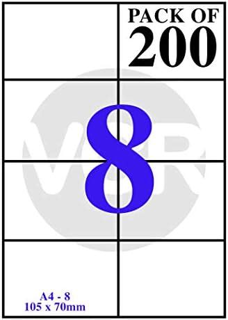 VCR A4 Size White Self Adhesive Wood Free Label/Sticker for Printer ...