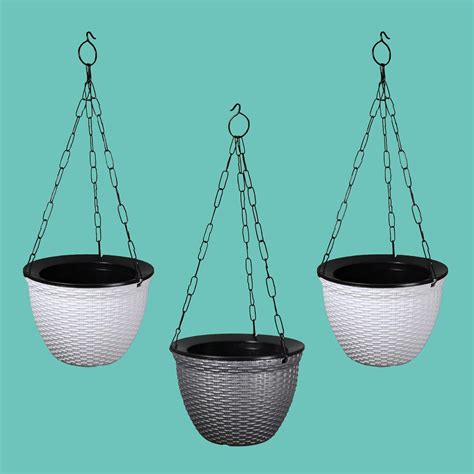 KENLIA Hanging Pots with Self-Watering for Indoor Outdoor Plants and ...