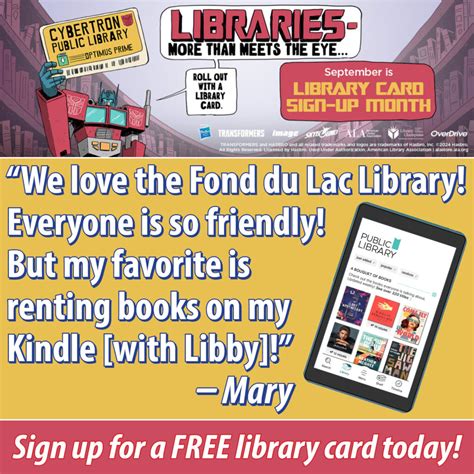 Sign up for a Card at Fond du Lac Public Library (or replace a lost ...