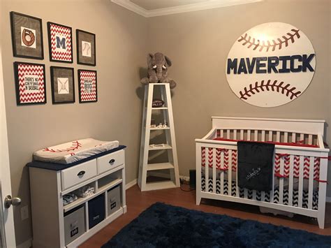 Baseball nursery, red white and blue nursery decor, boy nursery ...