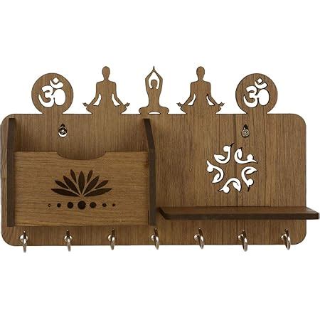 7CR Wood Wall Mounted Key Holder (Brown) , Pack of 1 : Amazon.in: Home ...