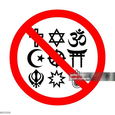 No Religions Sign High-Res Vector Graphic - Getty Images