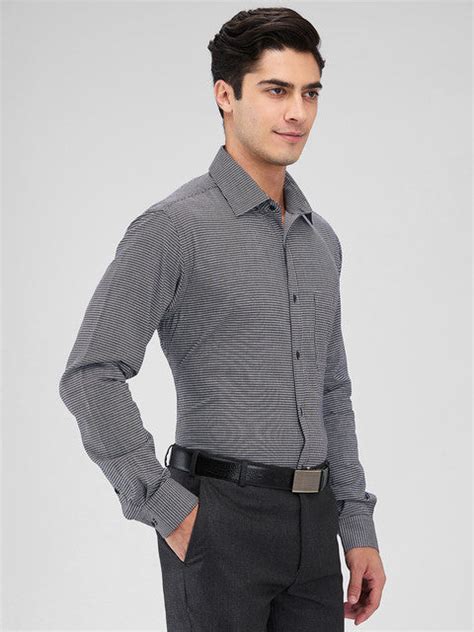 Raymond Men Black Structure Slim Fit Cotton Shirt – MyRaymond