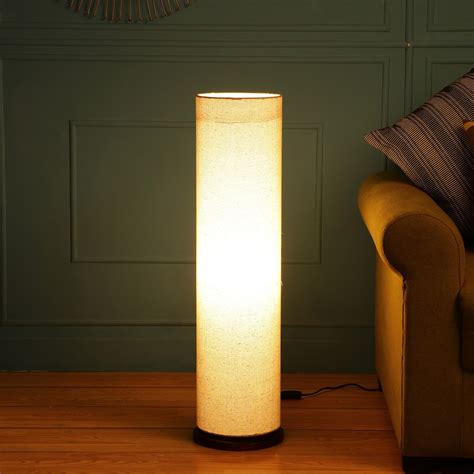 Wooden Base Floor Lamp Cylinder Shape Corner Decorative Floor - Etsy