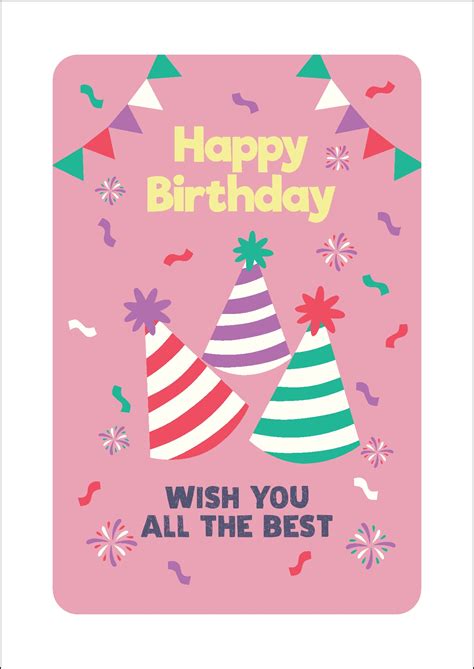 Happy Birthday Printable Cards To Color