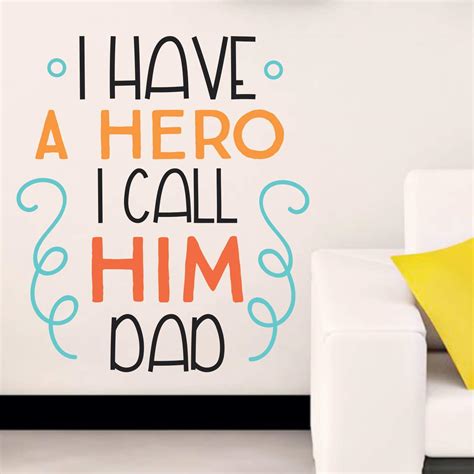 StickMe 'I Have A Hero I Call Him Dad - Baby - Kids - Nursery Pre ...