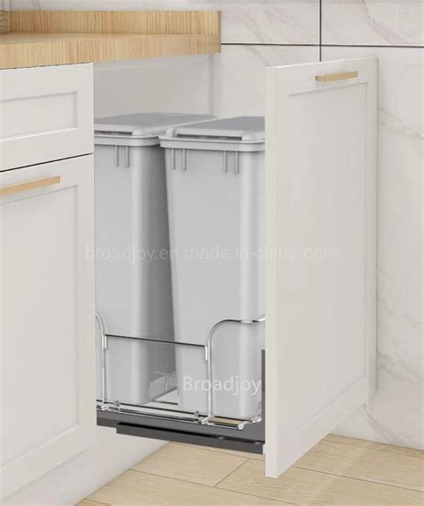 Pull out Kitchen Waste Bin Soft Close Dustbin Connected with Door ...