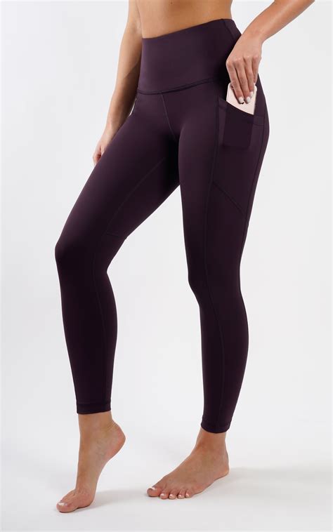 Squat Proof Interlink High Waist 7/8 Ankle Legging with Back Curved Yo ...