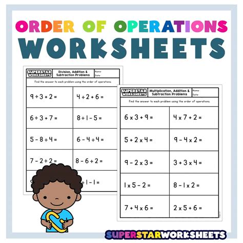 Order of Operations Worksheets -Worksheets Library - Worksheets Library