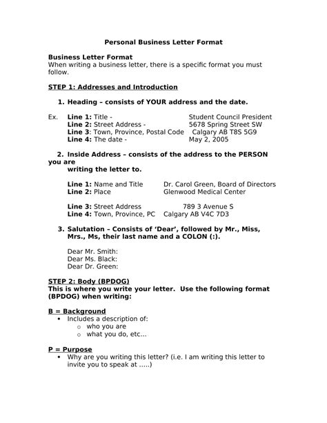 Free Printable Personal Letter Templates [Word, PDF]