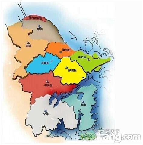 宁波区域划分地图,宁波,宁波市五个区区域图_大山谷图库