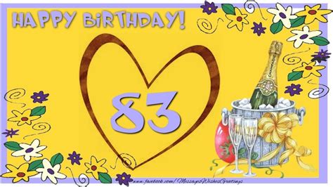 83. Geburtstag Happy Birthday Geburtstagskarte - Geburtstagssprüche-Welt