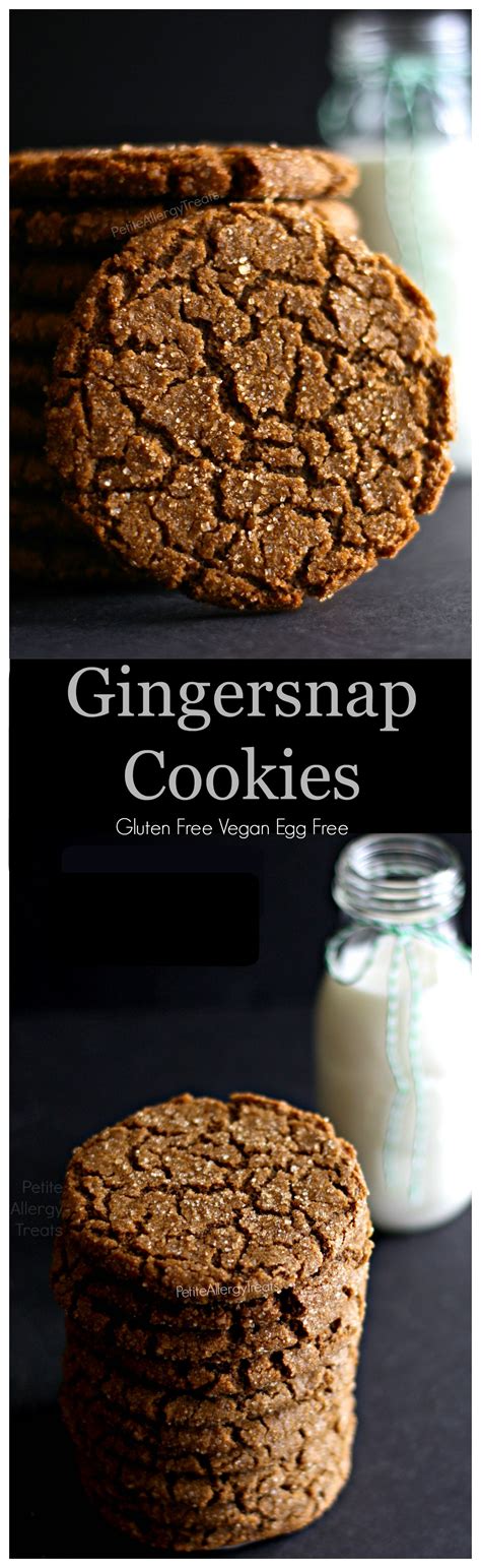 Gluten Free Vegan Gingersnap Molasses Cookies - Petite Allergy Treats